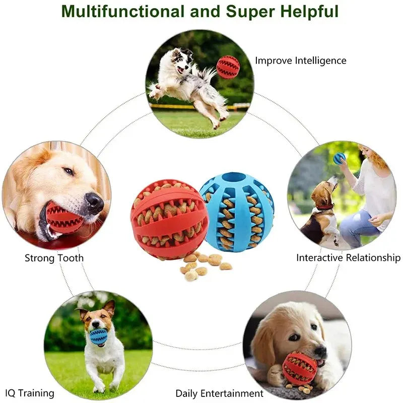 Dog Treat Feeder Chew Tooth Cleaning Ball - Wavy Moon