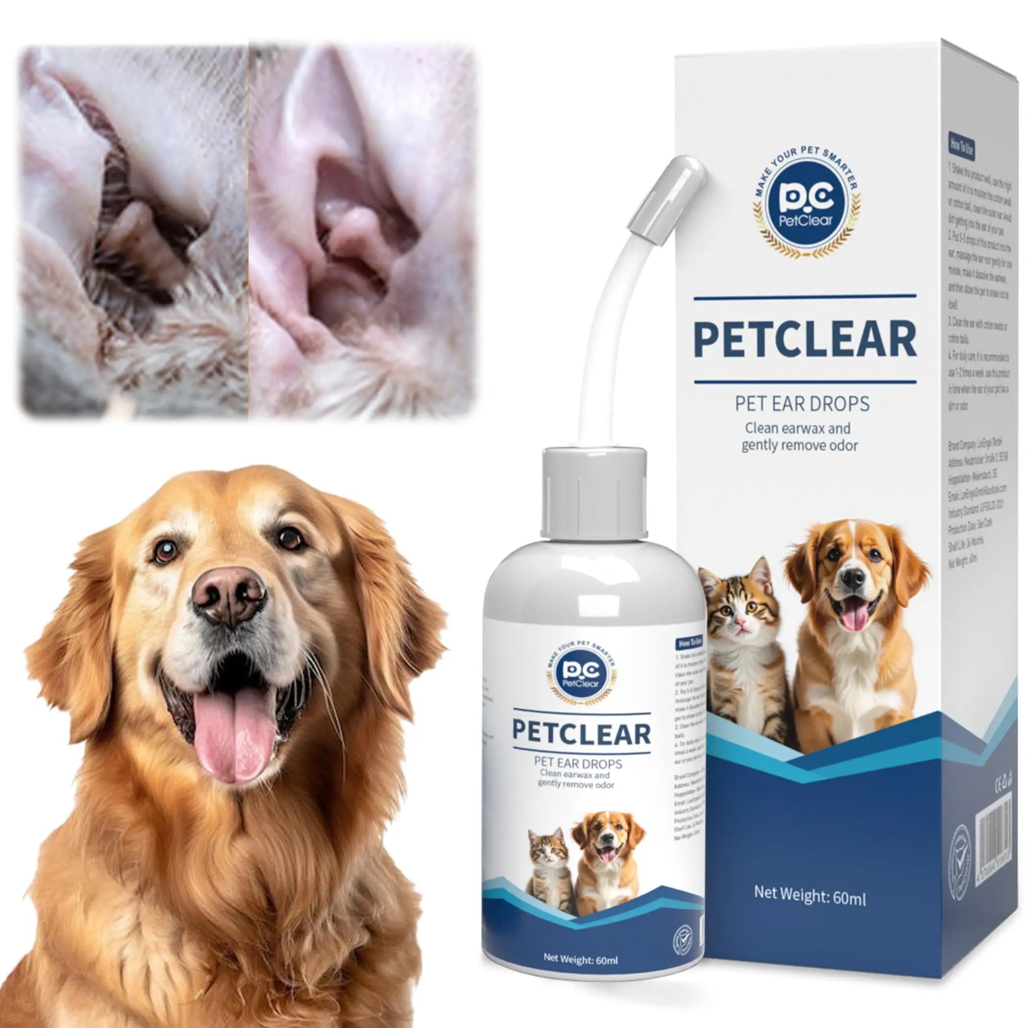 Pet Ear Drops Earwax Cleaner - Wavy Moon