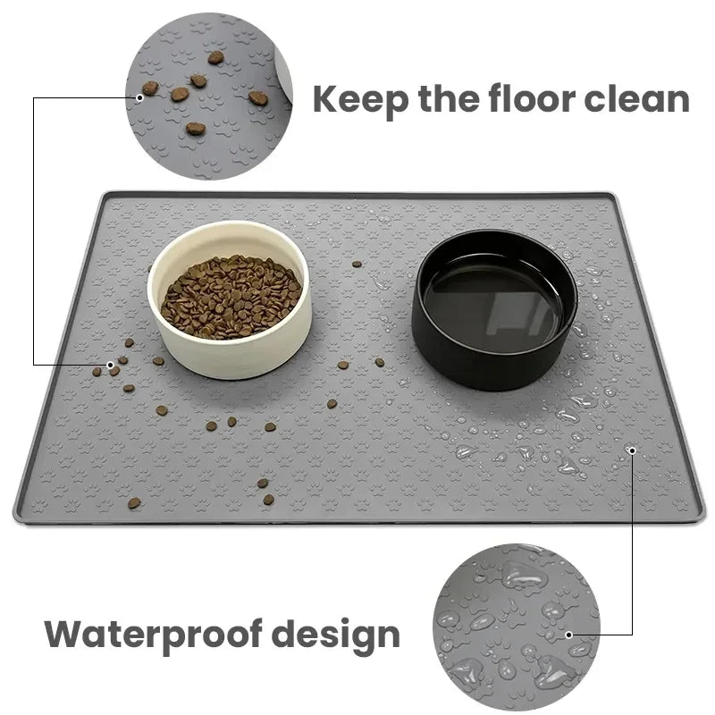 Pet Placemat Dog Drinking Feeding Placemat Feeder Mats - Wavy Moon
