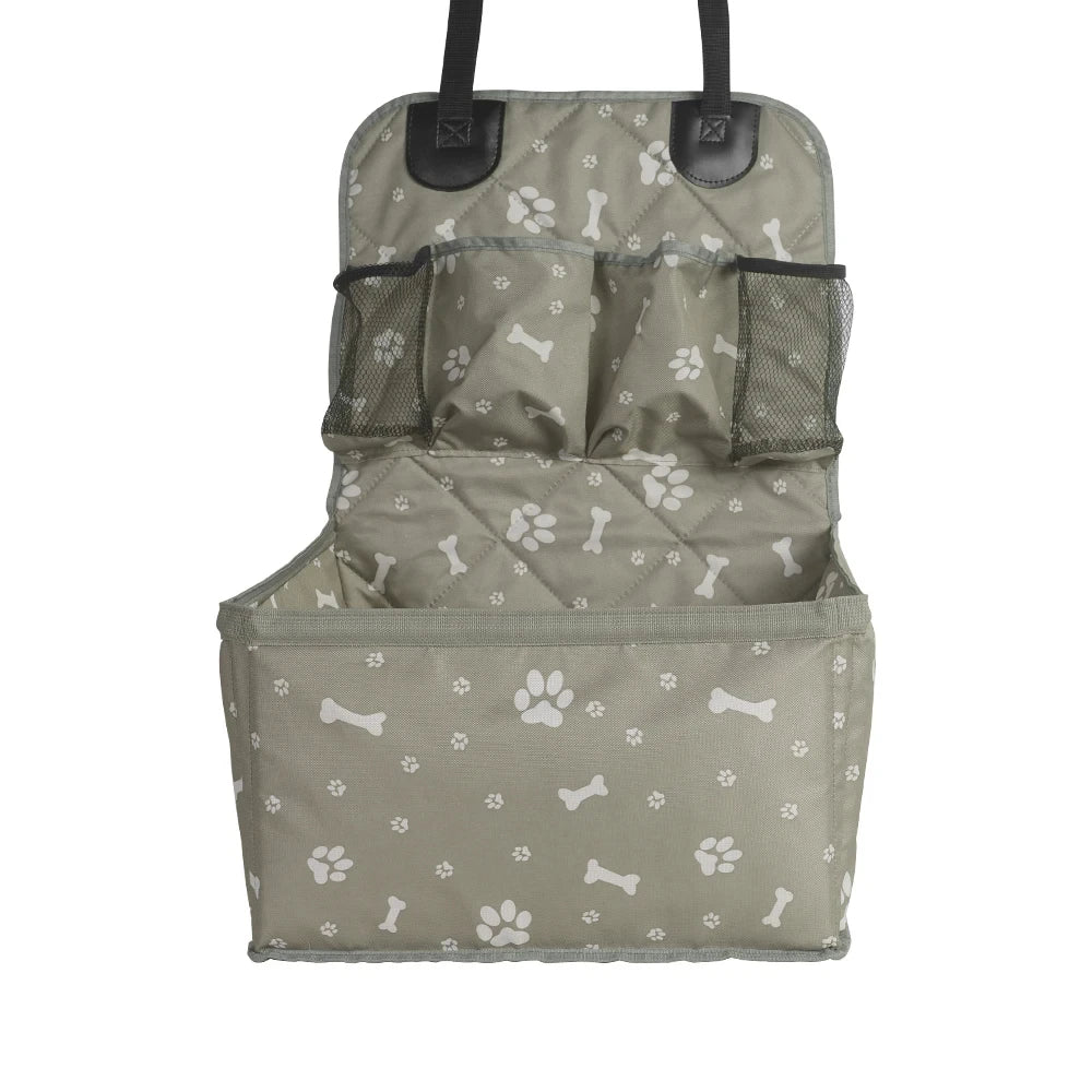 Dog Car Seat with Storage Pockets - Wavy Moon