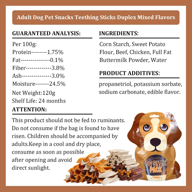 Dog Snacks Teething Stick 120g - Wavy Moon