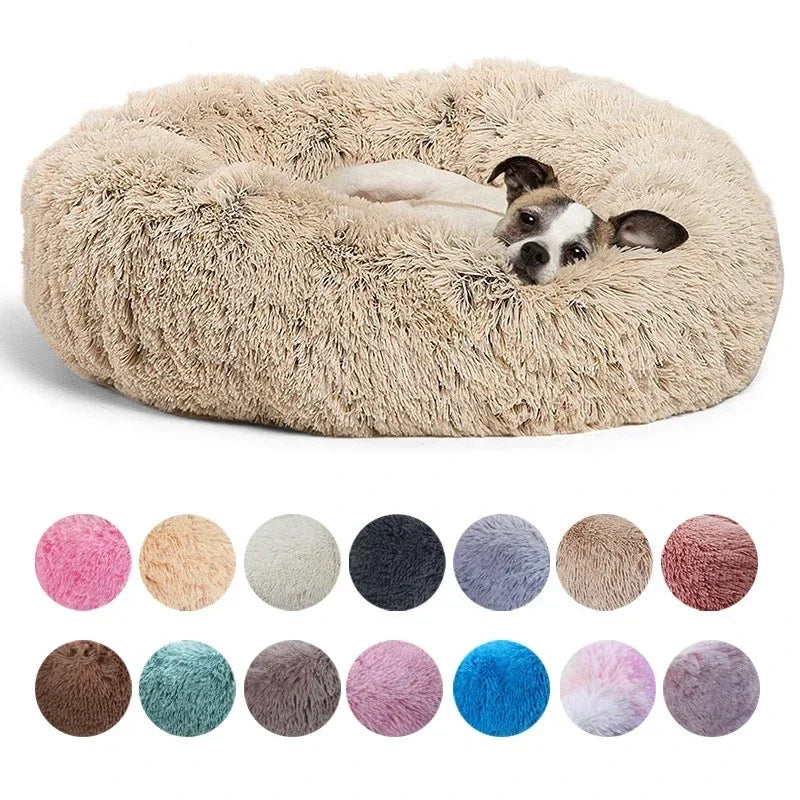 Round Soft Pet Bed - Wavy Moon