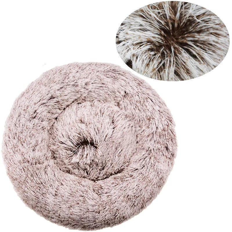 Round Soft Pet Bed - Wavy Moon