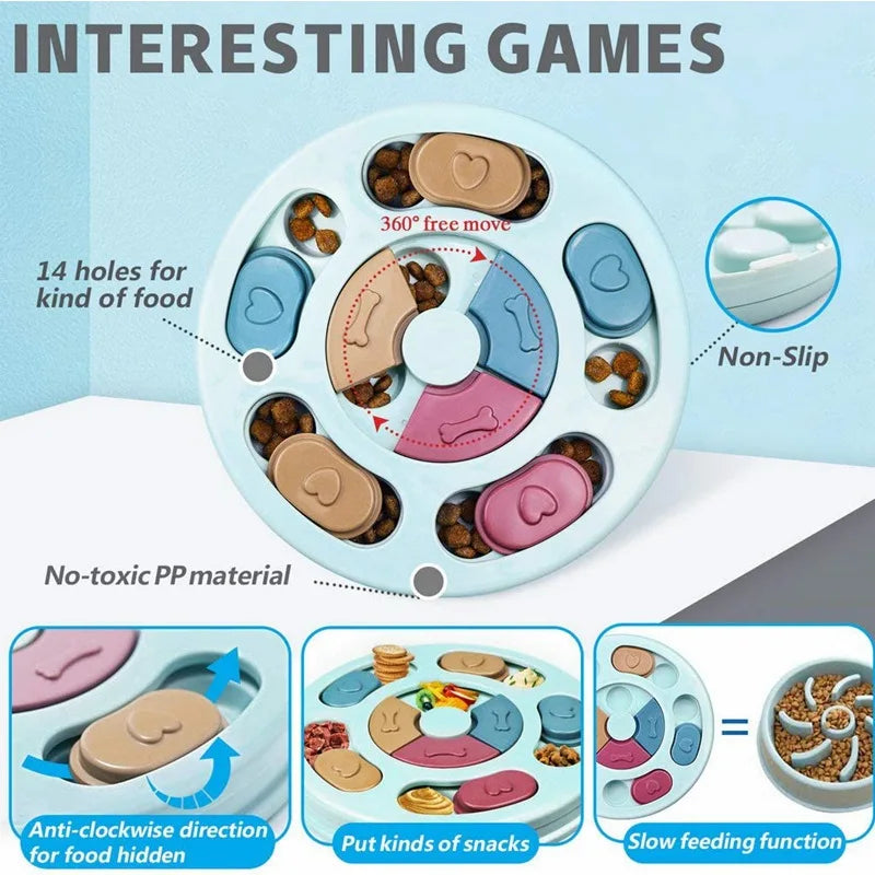 Slow Food Training Dog Educational Toy - Wavy Moon