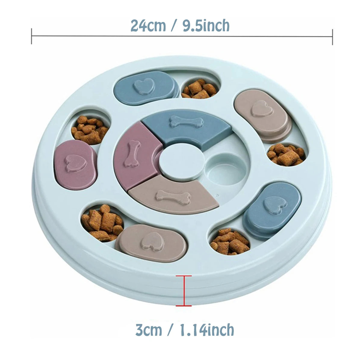 Slow Food Training Dog Educational Toy - Wavy Moon