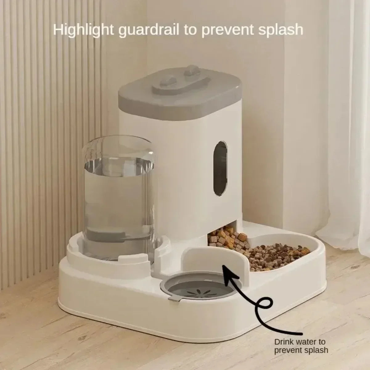 Automatic Feeder Dog t Food Bowl With Water Fountain - Wavy Moon
