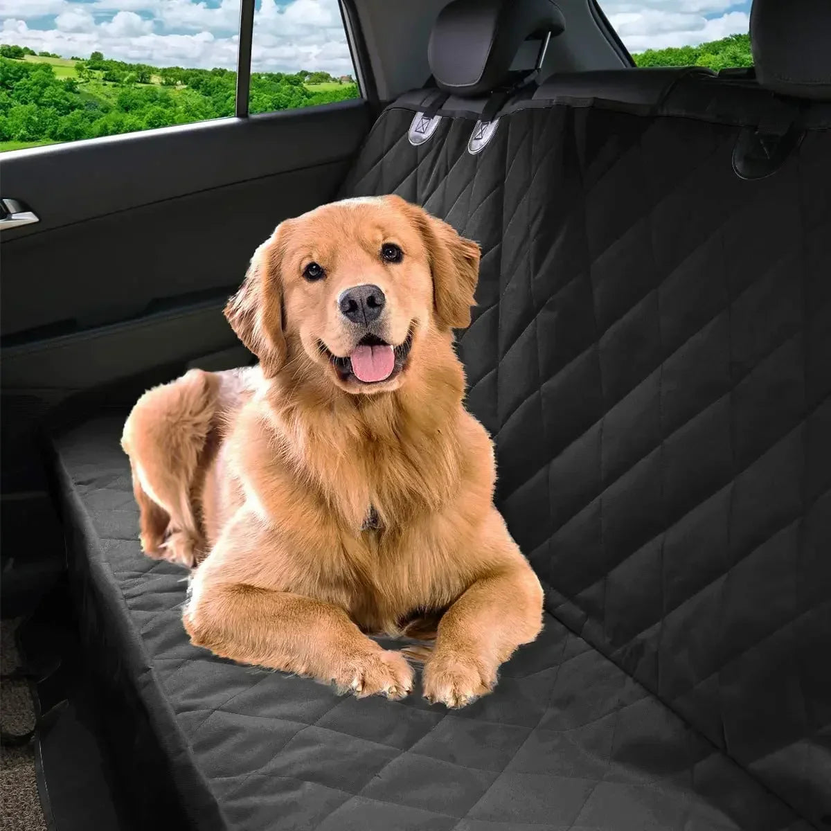 Dog car seat cushion - Wavy Moon
