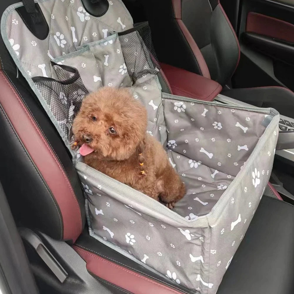 Dog Car Seat with Storage Pockets - Wavy Moon