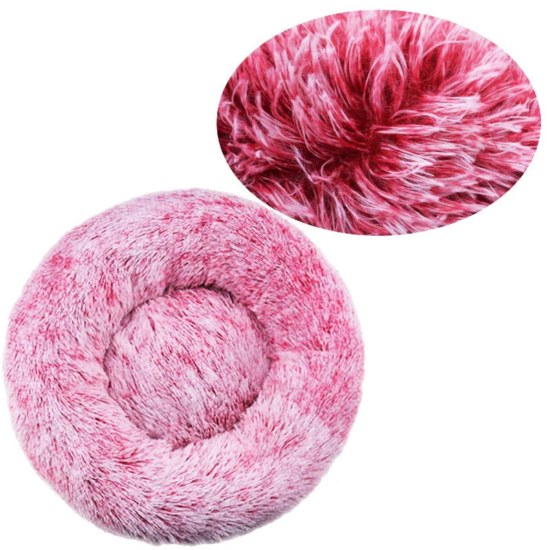 Round Soft Pet Bed - Wavy Moon