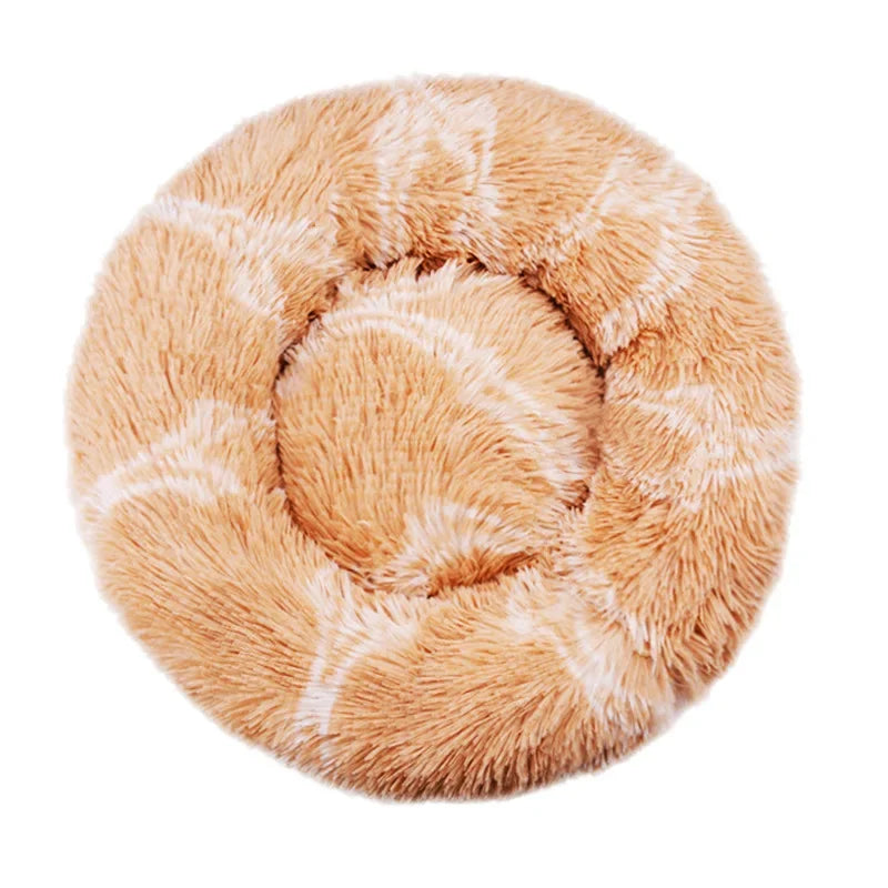 Round Soft Pet Bed - Wavy Moon 