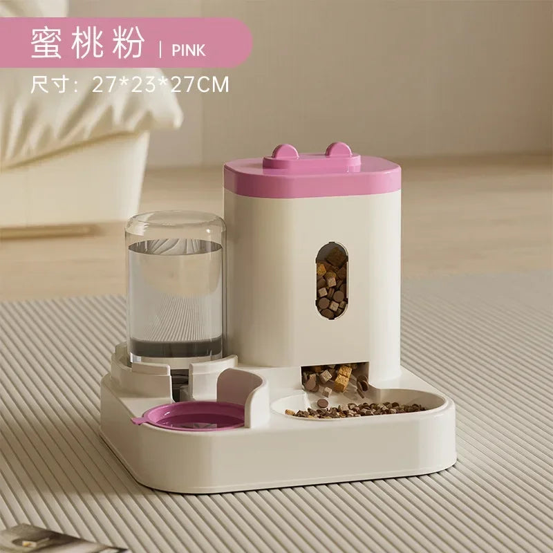 Automatic Feeder Dog t Food Bowl With Water Fountain - Wavy Moon 